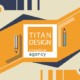 Logo Titan dizajn i dve olovke sa obe strane
