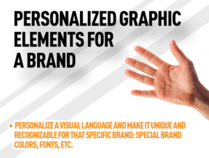 Personalized graphic elements for a brand
