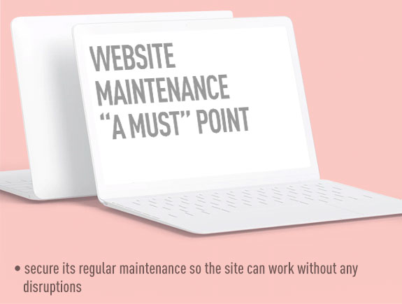 Website maintenance - “a must” point