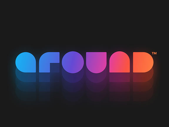 High color saturation and gradients on a logo