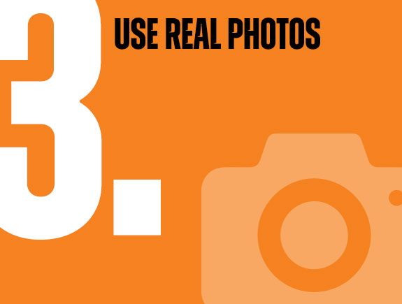 Use real photos